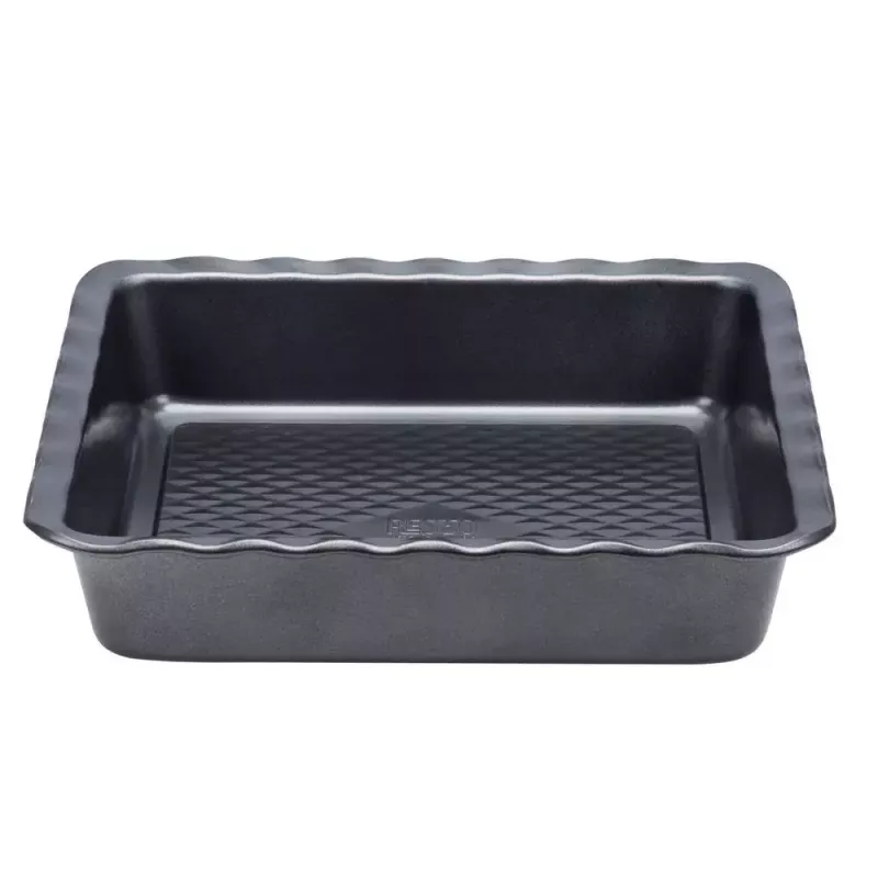 Naczynie do lasagne Resto Kitchenware 96115 prostokątne stal węglowa 255x255x50 mm
