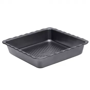 Naczynie do lasagne Resto Kitchenware 96115 prostokątne stal węglowa 255x255x50 mm