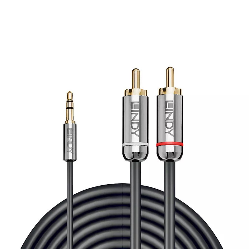 Kabel audio Lindy 3 m, 3,5 mm – chinch, linia Cromo