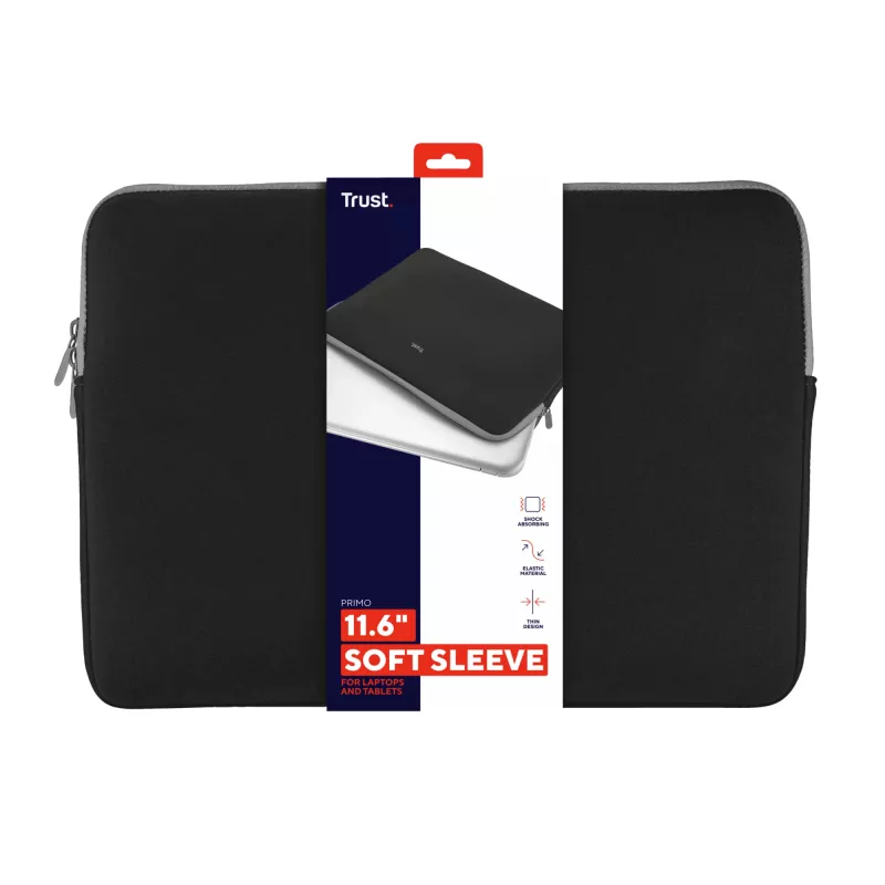 Trust 21254 pokrowiec na laptop 29,5 cm (11,6 cala) etui typu rękaw czarny
