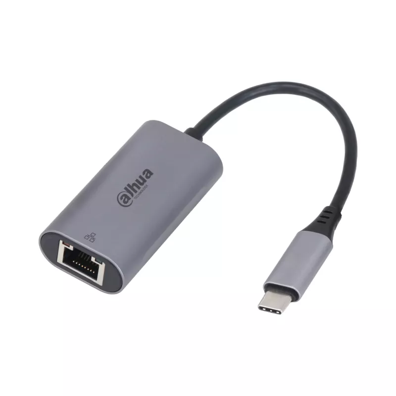 Adapter USB 3.0 Type-C na RJ45 DAHUA TC31 — 1000 Mbit/s, zasilany przez USB, szary