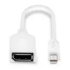 Lindy 0,20 m kabel przejściówkowy Mini DisplayPort na DisplayPort, 0,15 m, Mini DisplayPort, DisplayPort, Męski, Żeński, Biały