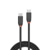 Lindy 0.5m USB 3.2 Type C to C kabel, 20Gbps, Czarny Line