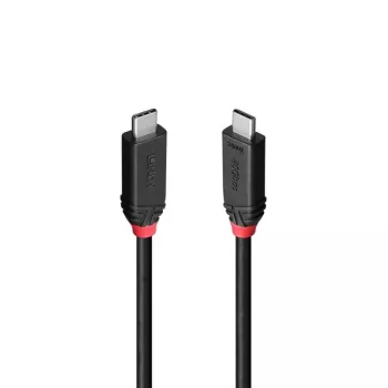 Lindy 0.5m USB4 240W Type C kabel, Czarny Line, 0.5 m, USB C, USB C, USB4 Gen 3x2, 40 Gbit/s, Czarny