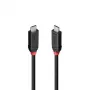Lindy 0.5m USB4 240W Type C kabel, Czarny Line, 0.5 m, USB C, USB C, USB4 Gen 3x2, 40 Gbit/s, Czarny