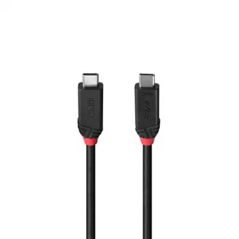 Lindy 0.5m USB4 240W Type C kabel, Czarny Line, 0.5 m, USB C, USB C, USB4 Gen 3x2, 40 Gbit/s, Czarny