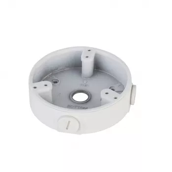 Puszka połączeniowa DAHUA PFA137 do kamer bezpieczeństwa, biała, gwint 1/2 cala, Ø122 mm, wys. 34,2 mm, maks. obciążenie 1 kg