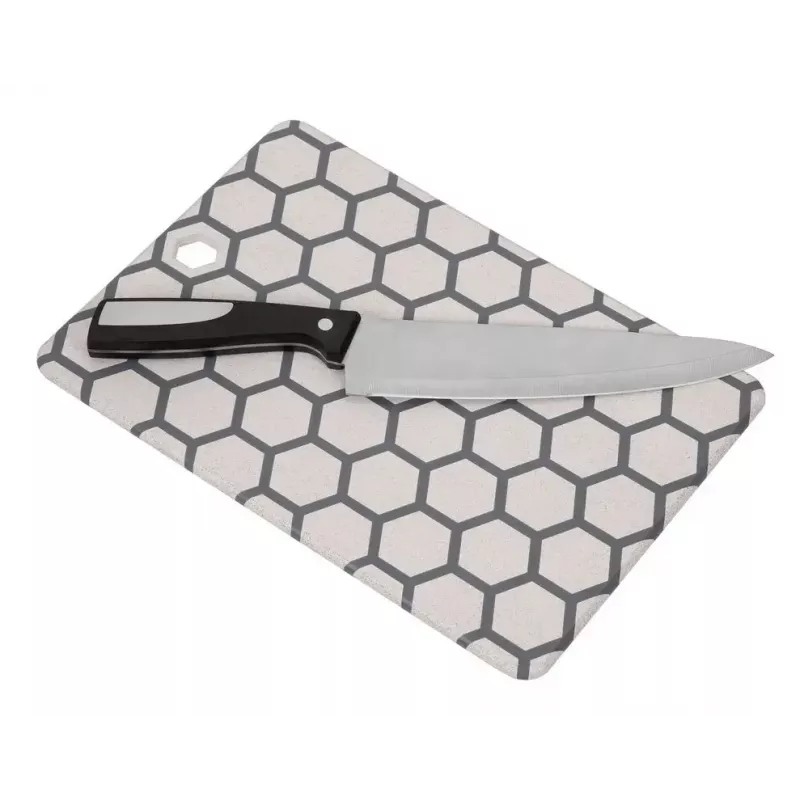 Deska do krojenia Resto Kitchenware 95403 prostokątna plastikowa szaro-biała