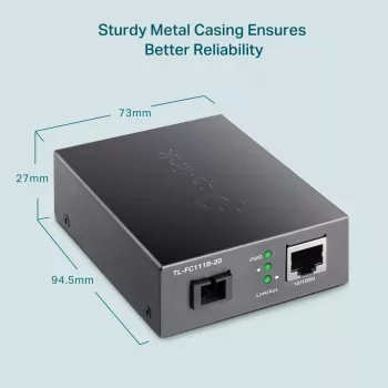 TP-Link 10/100 Mb/s RJ45 na 100 Mb/s Single-mode SC WDM dwukierunkowy konwerter światłowodowy