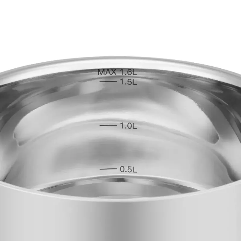 Naczynie kuchenne Resto Anser 1,6 L okrągłe czarne ze stali nierdzewnej
