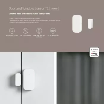 Smart Home Door/Window Sensor, Aqara DW-S03D, Wireless, Zigbee