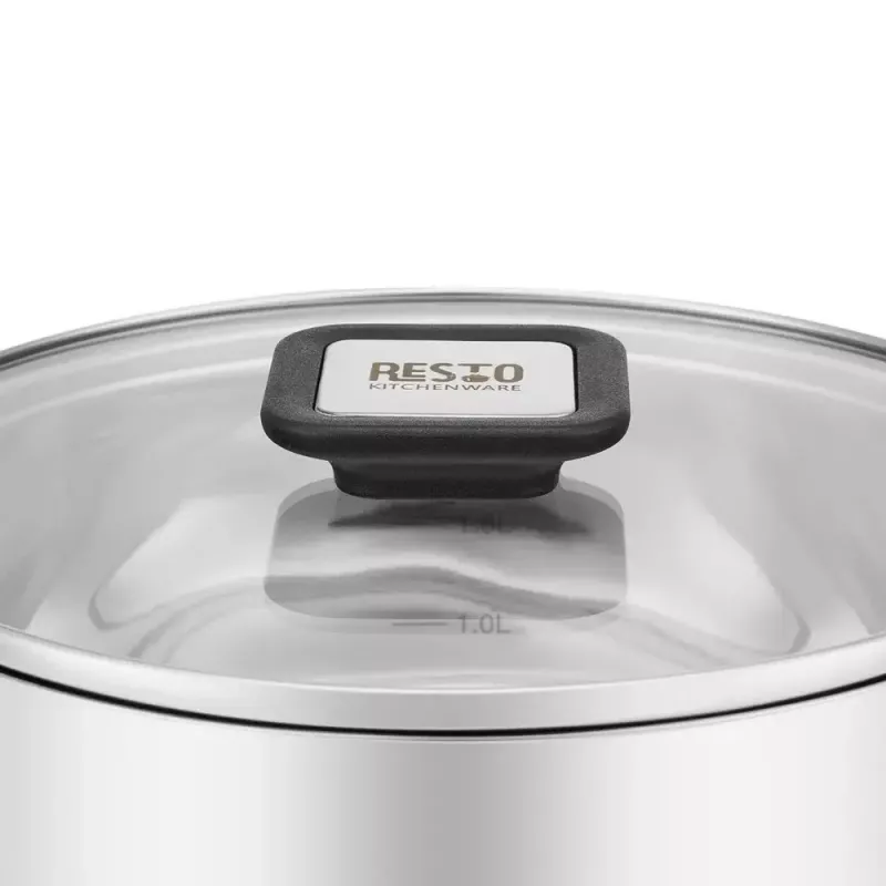 Resto Kitchenware Anser garnek okrągły 2,5 l, czarny, stal nierdzewna