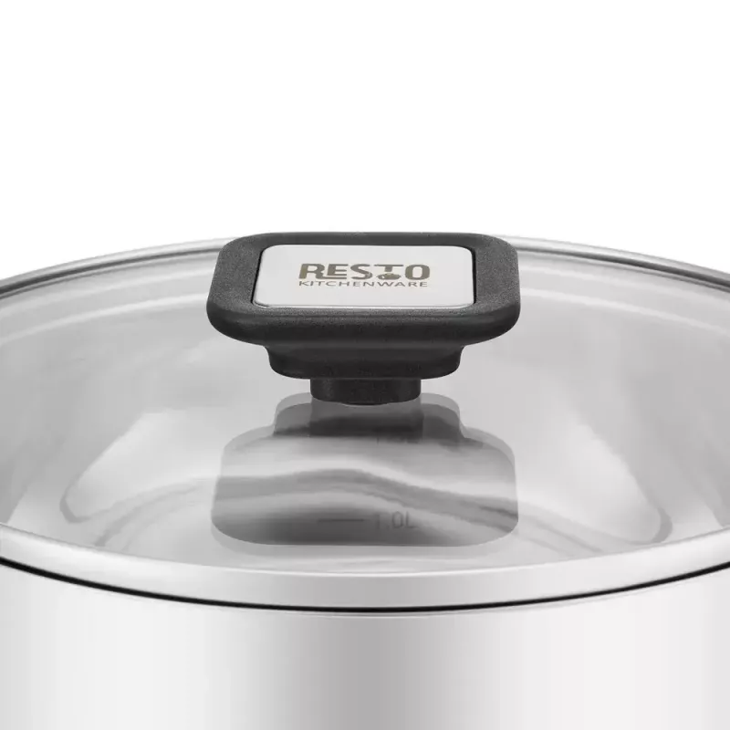 Resto Kitchenware Anser garnek okrągły 2,5 l, czarny, stal nierdzewna
