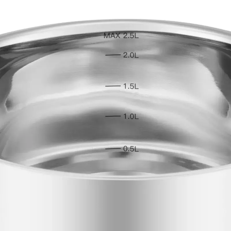 Resto Kitchenware Anser garnek okrągły 2,5 l, czarny, stal nierdzewna