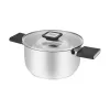 Resto Kitchenware Anser garnek okrągły 2,5 l, czarny, stal nierdzewna