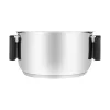 Resto Kitchenware Anser garnek okrągły 2,5 l, czarny, stal nierdzewna