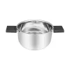 Resto Kitchenware Anser garnek okrągły 2,5 l, czarny, stal nierdzewna