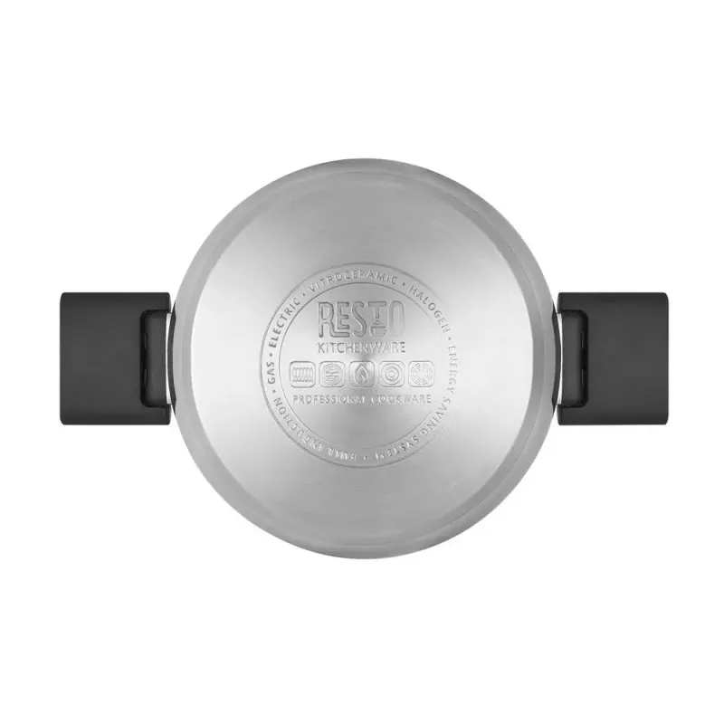 Resto Kitchenware Anser garnek okrągły 2,5 l, czarny, stal nierdzewna