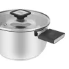 Resto Kitchenware Anser garnek okrągły 2,5 l, czarny, stal nierdzewna