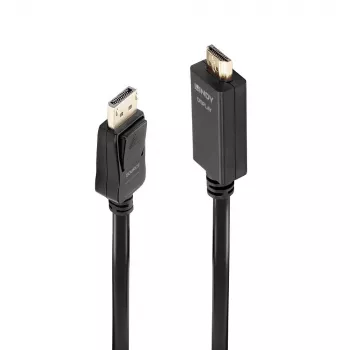Lindy 5m DisplayPort do HDMI 10.2G Kabel, 5 m, DisplayPort, HDMI Typ A (Standard), Męski, Męski, 3840 x 2160 pikseli