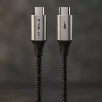 Kabel USB-C do USB-C EcoFlow EFA-240W-C-C-CABLE-EU, 240 W, oplot nylonowy