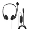 Zestaw słuchawkowy Lindy USB Type A Wired Headset with In-Line Control