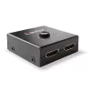 Lindy 2 portowy dwukierunkowy przełącznik HDMI 18G, HDMI, metal, czarny, 60 Hz, 18 Gbit/s, 3840 x 2160 pikseli