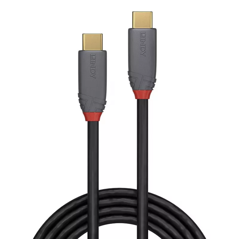 Lindy 1,5m Kabel USB 3.2 Typu C na C, 20Gbps, 5A, PD, Anthra Line