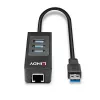 Koncentrator USB i konwerter Gigabit Ethernet Lindy 43176