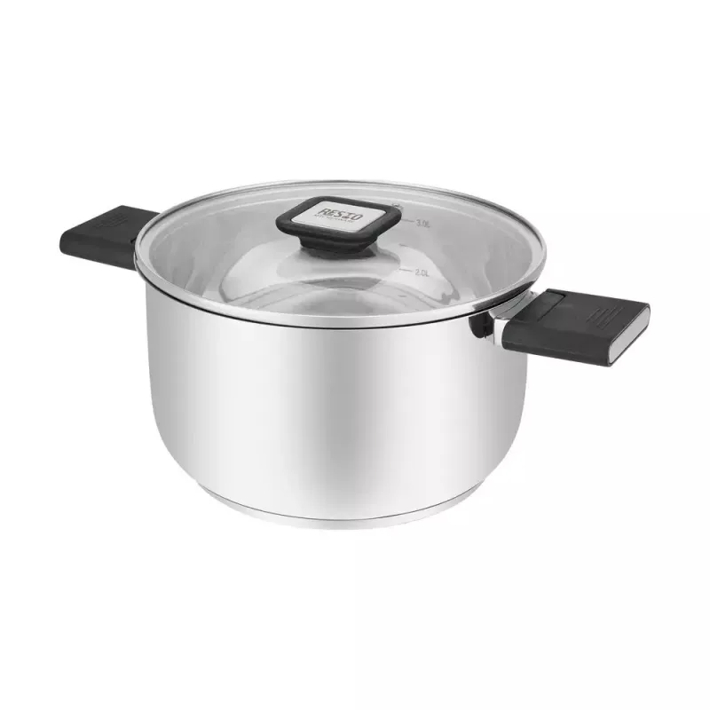 Resto Kitchenware Anser 3.2 L Okrągły Czarny Stal Nierdzewna