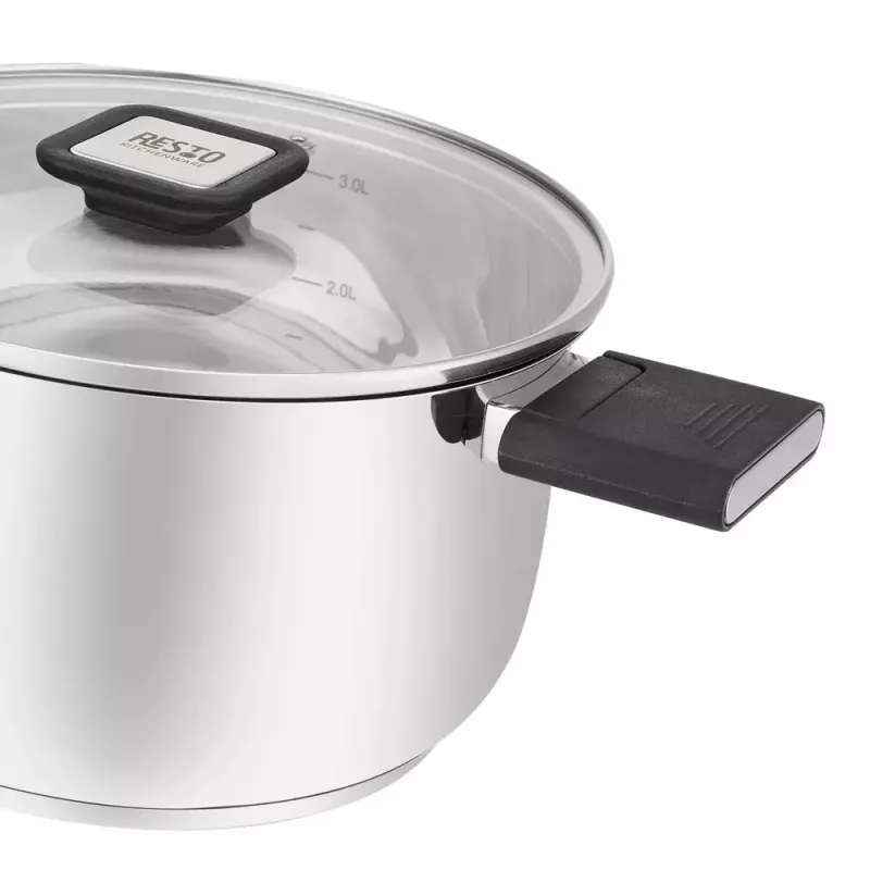 Resto Kitchenware Anser 3.2 L Okrągły Czarny Stal Nierdzewna