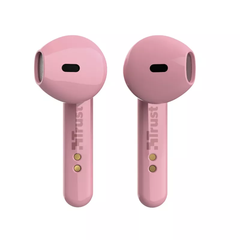 Trust Primo Zestaw słuchawkowy True Wireless Stereo (TWS) Douszne Rozmowy/Muzyka Bluetooth Różowy