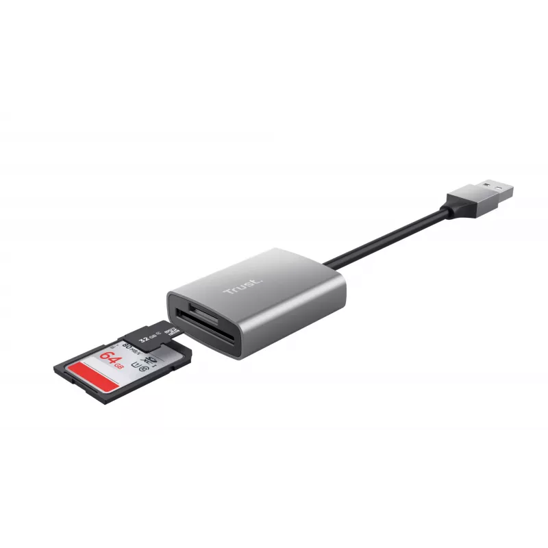 Czytnik kart Trust Dalyx USB 3.2 Gen 1 (3.1 Gen 1) Aluminium
