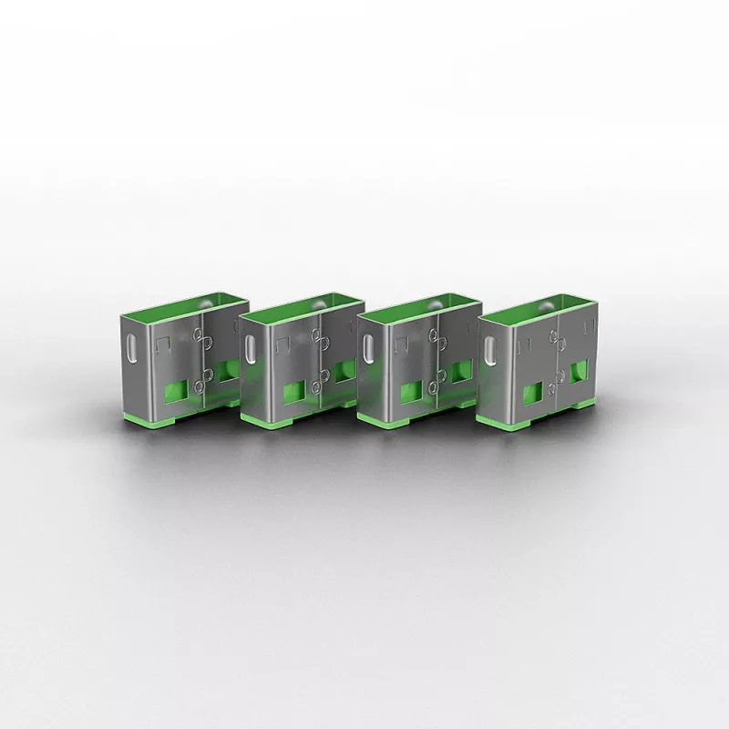 Blokada portu Lindy USB Port Blocker zestaw 4 szt. kod kolorystyczny zielony