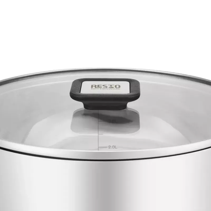 Resto Kitchenware Anser 4.4 L Okrągły Czarny Stal Nierdzewna