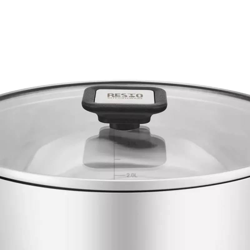 Resto Kitchenware Anser 4.4 L Okrągły Czarny Stal Nierdzewna