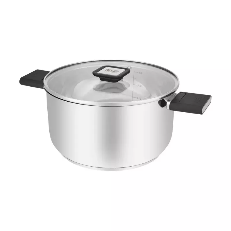 Resto Kitchenware Anser 4.4 L Okrągły Czarny Stal Nierdzewna