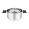 Resto Kitchenware Anser 4.4 L Okrągły Czarny Stal Nierdzewna