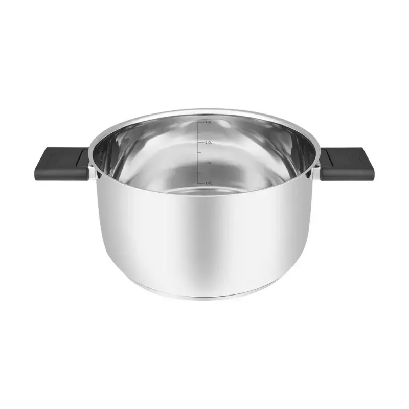 Resto Kitchenware Anser 4.4 L Okrągły Czarny Stal Nierdzewna