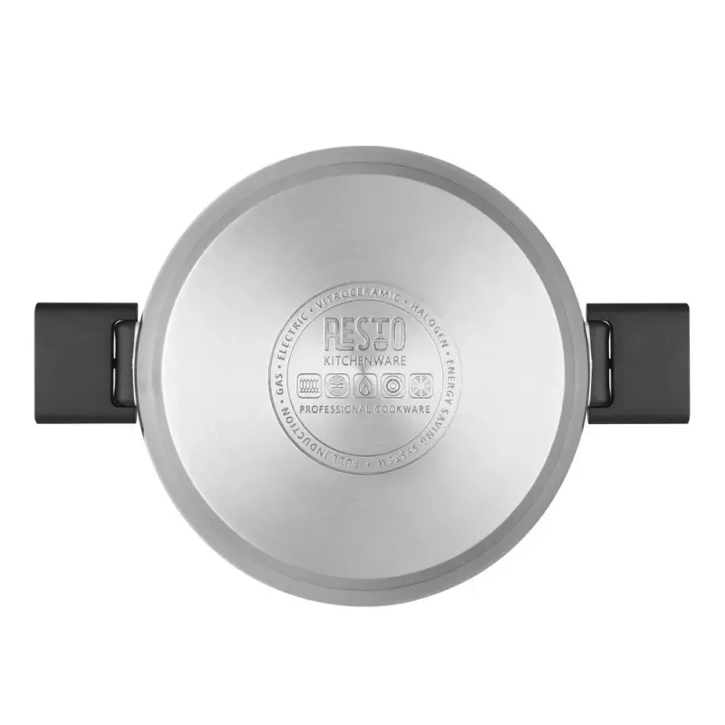 Resto Kitchenware Anser 4.4 L Okrągły Czarny Stal Nierdzewna