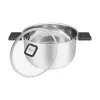 Resto Kitchenware Anser 4.4 L Okrągły Czarny Stal Nierdzewna