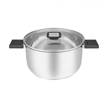 Resto Kitchenware Anser 4.4 L Okrągły Czarny Stal Nierdzewna
