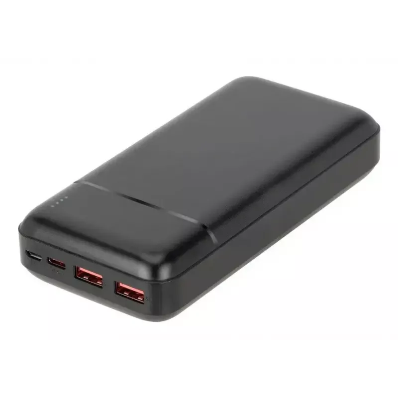 Przenośny Powerbank Rivacase VA2102 Litowo-Polimerowy 20000 mAh, Quick Charge 3.0, 2×USB-A + 1×USB-C, 22,5 W, Czarny