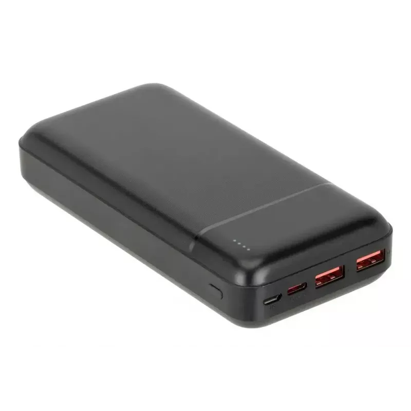 Przenośny Powerbank Rivacase VA2102 Litowo-Polimerowy 20000 mAh, Quick Charge 3.0, 2×USB-A + 1×USB-C, 22,5 W, Czarny