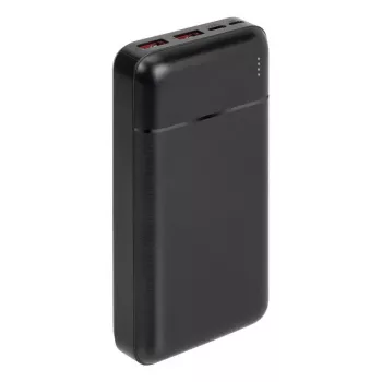 Przenośny Powerbank Rivacase VA2102 Litowo-Polimerowy 20000 mAh, Quick Charge 3.0, 2×USB-A + 1×USB-C, 22,5 W, Czarny