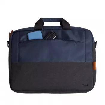 Briefcase Trust Lisboa 40,6 cm 16 cali niebieski 2 komory