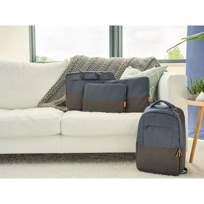 Briefcase Trust Lisboa 40,6 cm 16 cali niebieski 2 komory