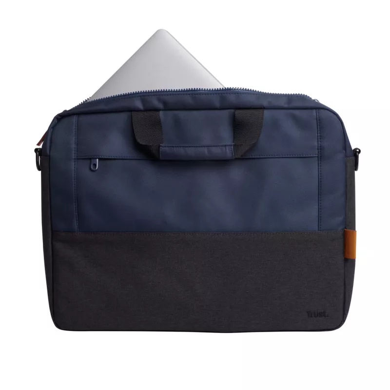 Briefcase Trust Lisboa 40,6 cm 16 cali niebieski 2 komory