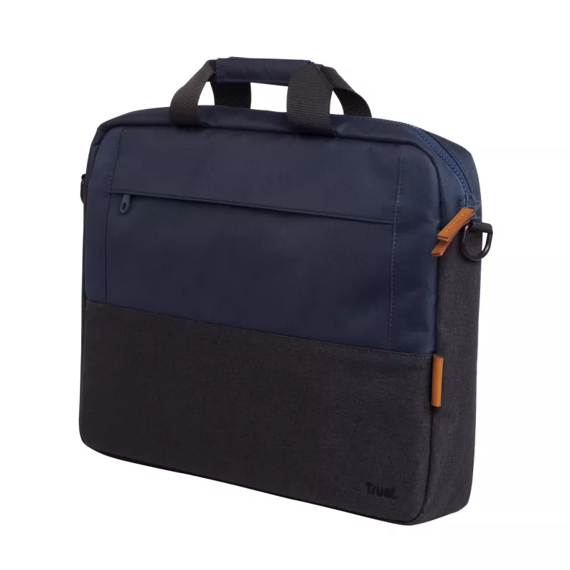 Briefcase Trust Lisboa 40,6 cm 16 cali niebieski 2 komory