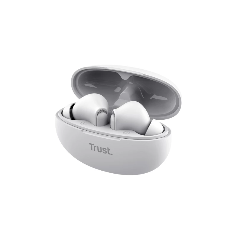 Trust Yavi Zestaw słuchawkowy True Wireless Stereo (TWS) douszny Rozmowy/Muzyka USB Type-C Bluetooth Biały